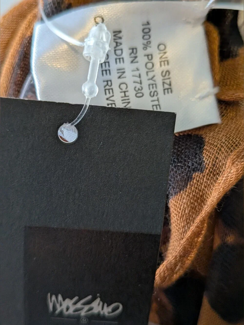 NWT Leopard Print Lightweight Scarf in Brown/Black